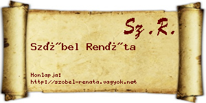 Szóbel Renáta névjegykártya